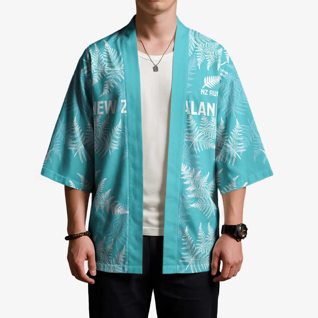 New Zealand Silver Fern Rugby Custom Kimono Go Aotearoa Champions Turquoise Version - Aussie Hoodie
