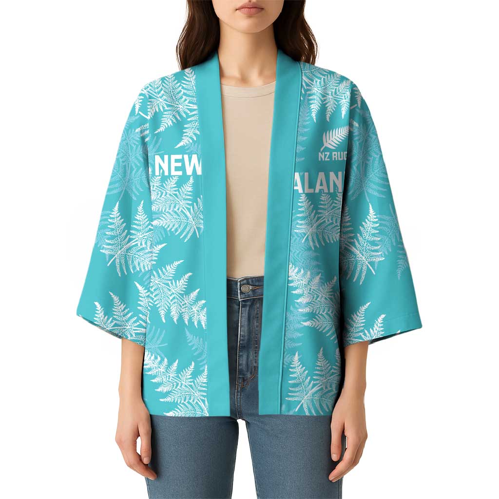 New Zealand Silver Fern Rugby Custom Kimono Go Aotearoa Champions Turquoise Version - Aussie Hoodie