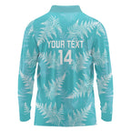 New Zealand Silver Fern Rugby Custom Long Sleeve Polo Shirt Go Aotearoa Champions Turquoise Version - Aussie Hoodie