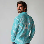 New Zealand Silver Fern Rugby Custom Long Sleeve Polo Shirt Go Aotearoa Champions Turquoise Version - Aussie Hoodie