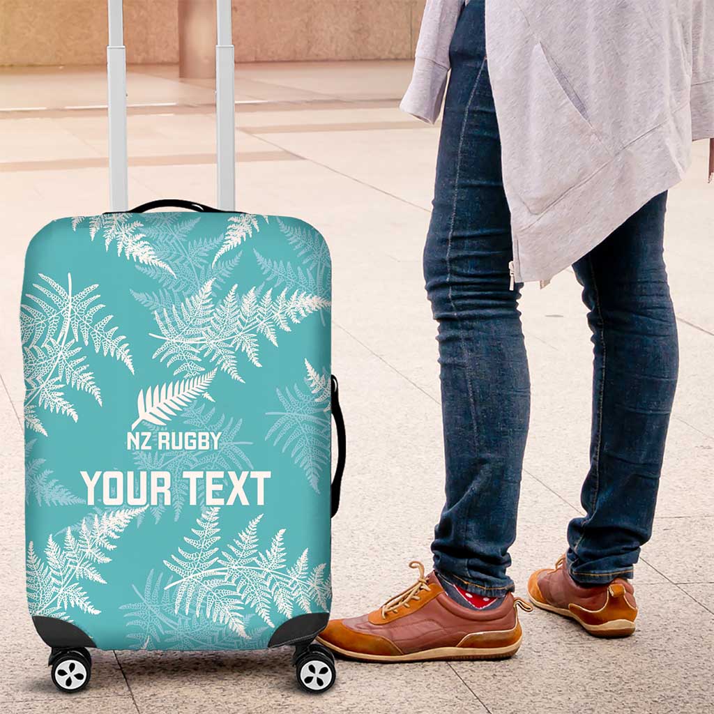 New Zealand Silver Fern Rugby Custom Luggage Cover Go Aotearoa Champions Turquoise Version - Aussie Hoodie