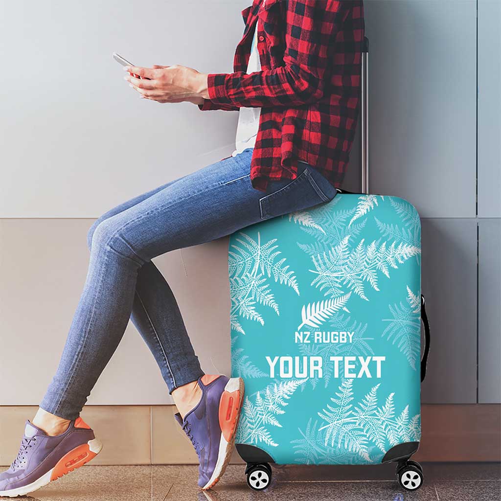 New Zealand Silver Fern Rugby Custom Luggage Cover Go Aotearoa Champions Turquoise Version - Aussie Hoodie
