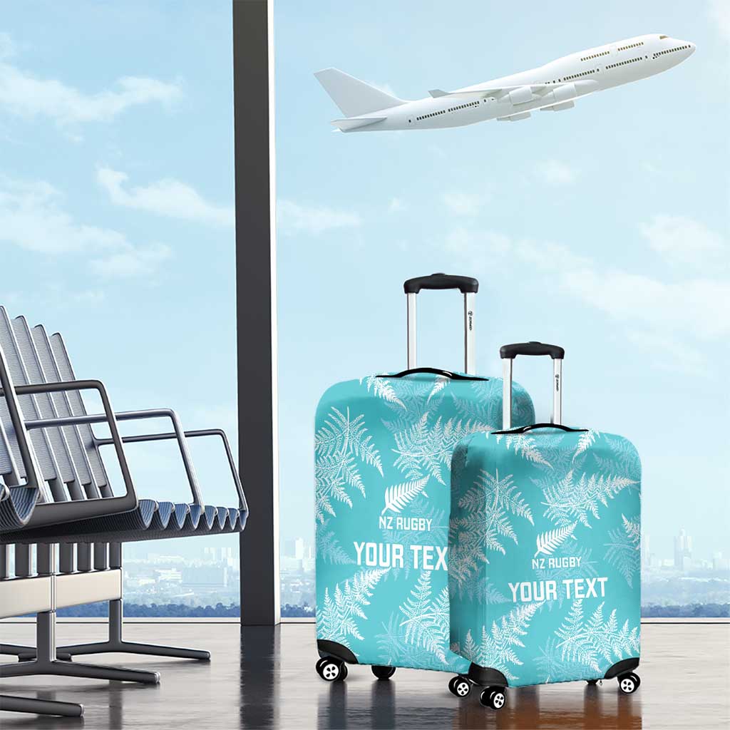New Zealand Silver Fern Rugby Custom Luggage Cover Go Aotearoa Champions Turquoise Version - Aussie Hoodie