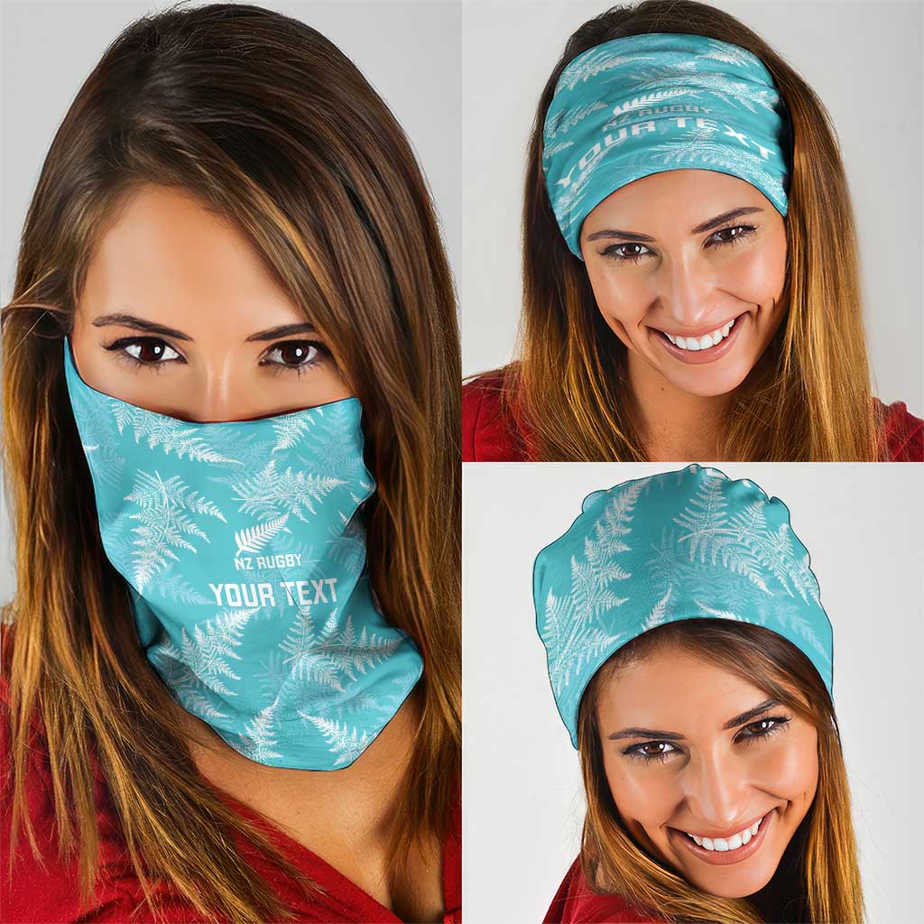 New Zealand Silver Fern Rugby Custom Neck Gaiter Go Aotearoa Champions Turquoise Version - Aussie Hoodie