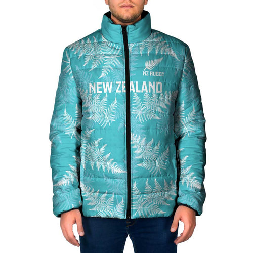 New Zealand Silver Fern Rugby Custom Padded Jacket Go Aotearoa Champions Turquoise Version - Aussie Hoodie