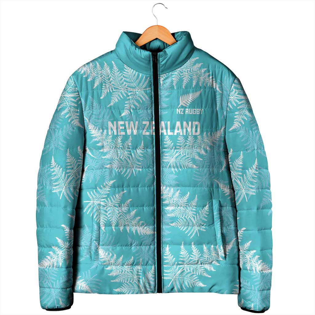 New Zealand Silver Fern Rugby Custom Padded Jacket Go Aotearoa Champions Turquoise Version - Aussie Hoodie