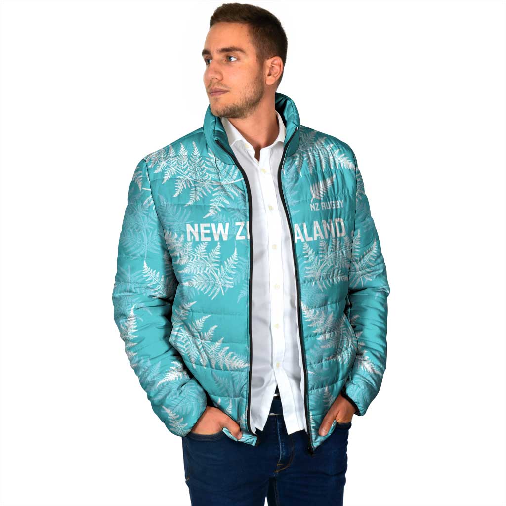 New Zealand Silver Fern Rugby Custom Padded Jacket Go Aotearoa Champions Turquoise Version - Aussie Hoodie
