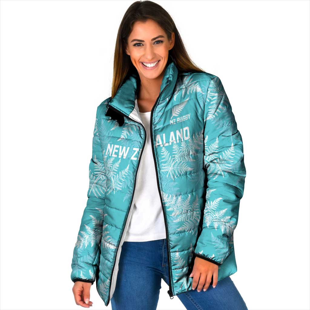 New Zealand Silver Fern Rugby Custom Padded Jacket Go Aotearoa Champions Turquoise Version - Aussie Hoodie
