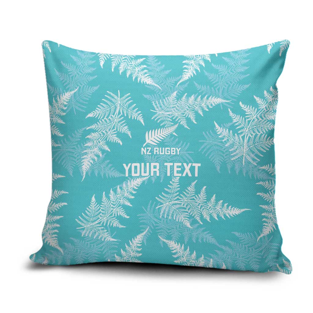 New Zealand Silver Fern Rugby Custom Pillow Cover Go Aotearoa Champions Turquoise Version - Aussie Hoodie