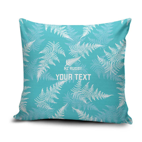 New Zealand Silver Fern Rugby Custom Pillow Cover Go Aotearoa Champions Turquoise Version - Aussie Hoodie