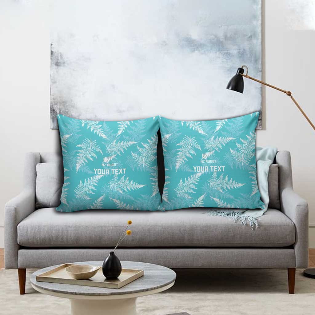 New Zealand Silver Fern Rugby Custom Pillow Cover Go Aotearoa Champions Turquoise Version - Aussie Hoodie