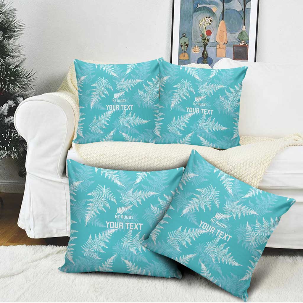 New Zealand Silver Fern Rugby Custom Pillow Cover Go Aotearoa Champions Turquoise Version - Aussie Hoodie