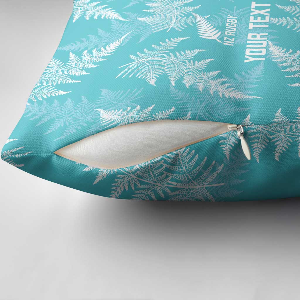 New Zealand Silver Fern Rugby Custom Pillow Cover Go Aotearoa Champions Turquoise Version - Aussie Hoodie