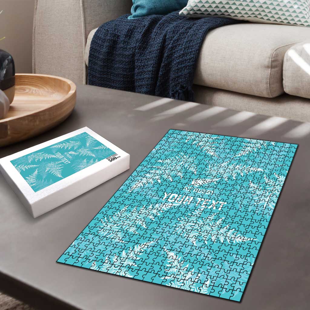 New Zealand Silver Fern Rugby Custom Puzzle Go Aotearoa Champions Turquoise Version - Aussie Hoodie