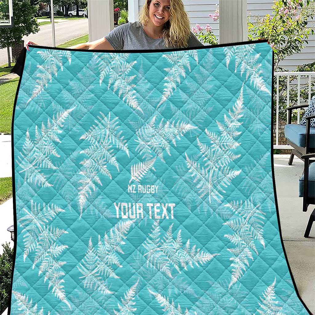 New Zealand Silver Fern Rugby Custom Quilt Go Aotearoa Champions Turquoise Version - Aussie Hoodie