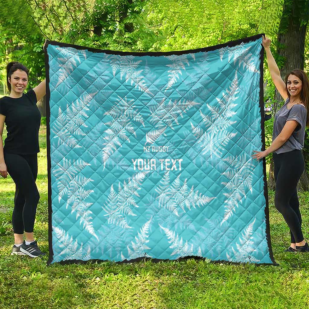 New Zealand Silver Fern Rugby Custom Quilt Go Aotearoa Champions Turquoise Version - Aussie Hoodie