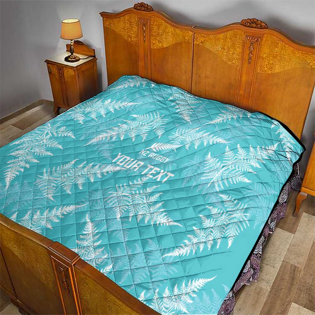 New Zealand Silver Fern Rugby Custom Quilt Go Aotearoa Champions Turquoise Version - Aussie Hoodie