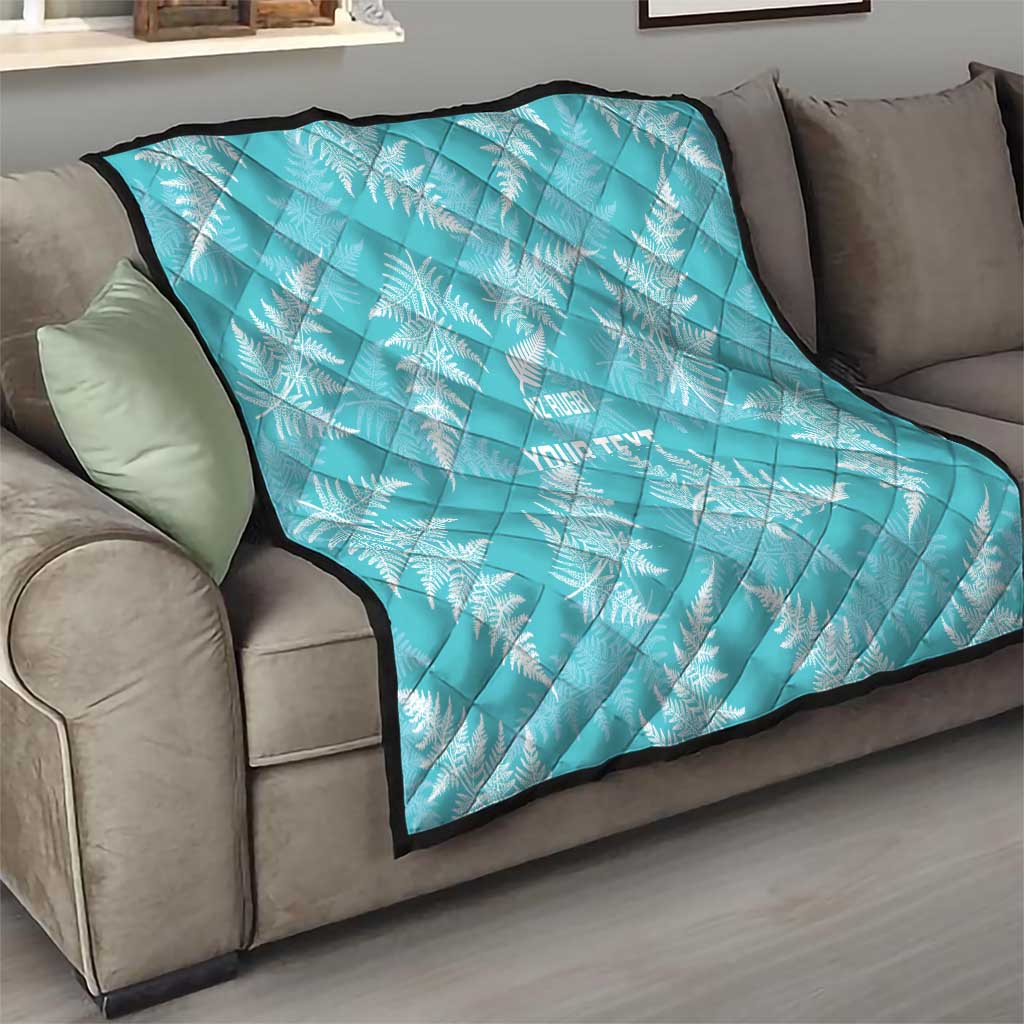 New Zealand Silver Fern Rugby Custom Quilt Go Aotearoa Champions Turquoise Version - Aussie Hoodie