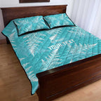 New Zealand Silver Fern Rugby Custom Quilt Bed Set Go Aotearoa Champions Turquoise Version - Aussie Hoodie