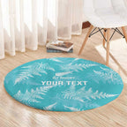 New Zealand Silver Fern Rugby Custom Round Carpet Go Aotearoa Champions Turquoise Version - Aussie Hoodie