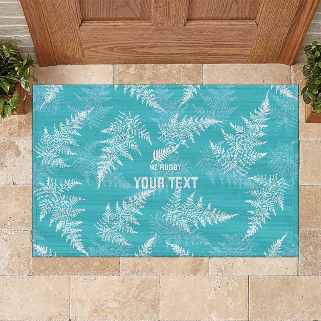 New Zealand Silver Fern Rugby Custom Rubber Doormat Go Aotearoa Champions Turquoise Version - Aussie Hoodie