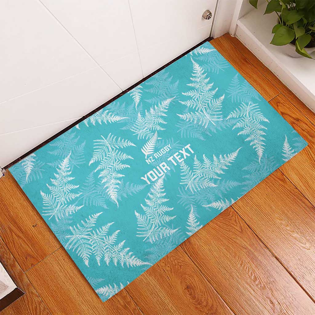 New Zealand Silver Fern Rugby Custom Rubber Doormat Go Aotearoa Champions Turquoise Version - Aussie Hoodie