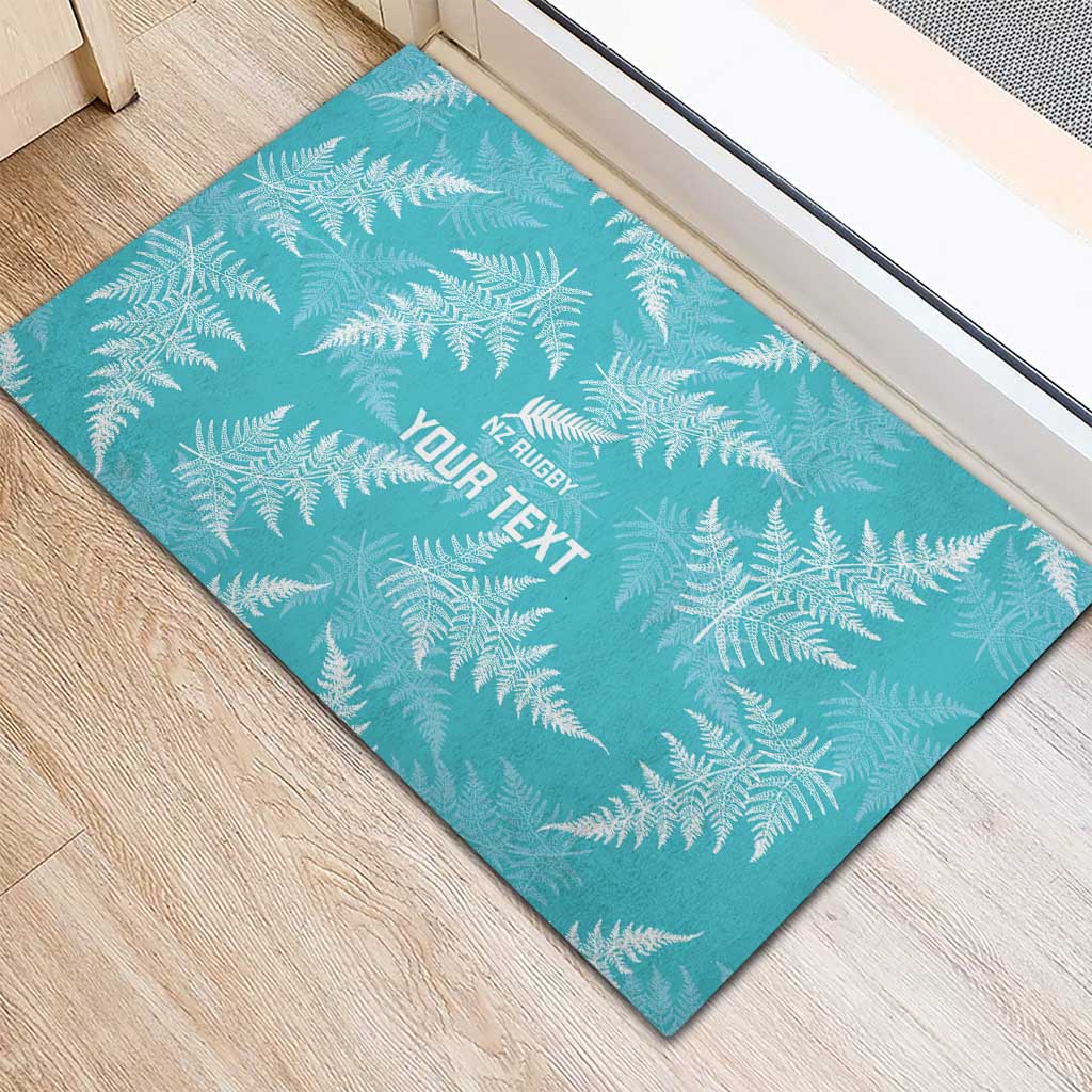 New Zealand Silver Fern Rugby Custom Rubber Doormat Go Aotearoa Champions Turquoise Version - Aussie Hoodie