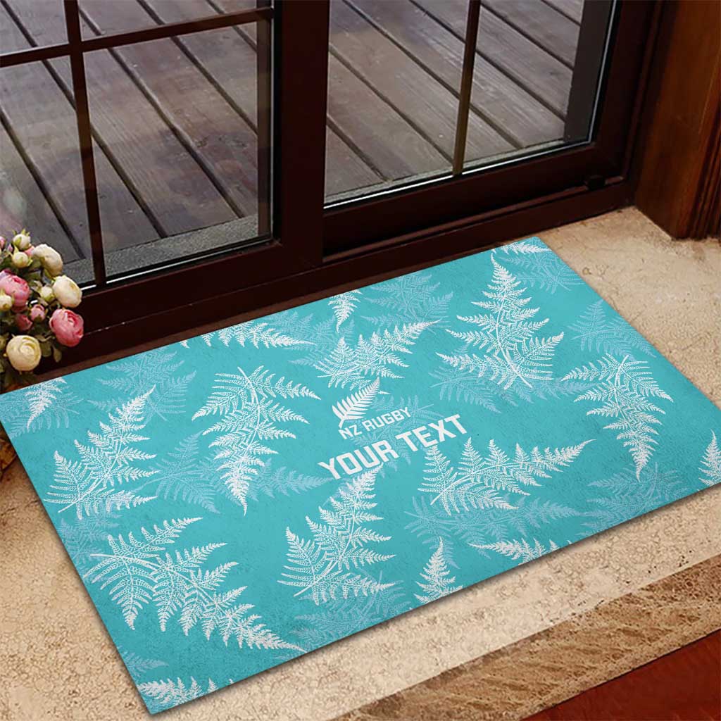 New Zealand Silver Fern Rugby Custom Rubber Doormat Go Aotearoa Champions Turquoise Version - Aussie Hoodie