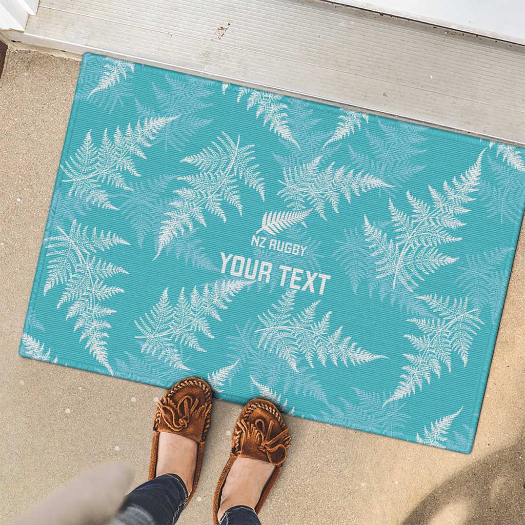 New Zealand Silver Fern Rugby Custom Rubber Doormat Go Aotearoa Champions Turquoise Version - Aussie Hoodie