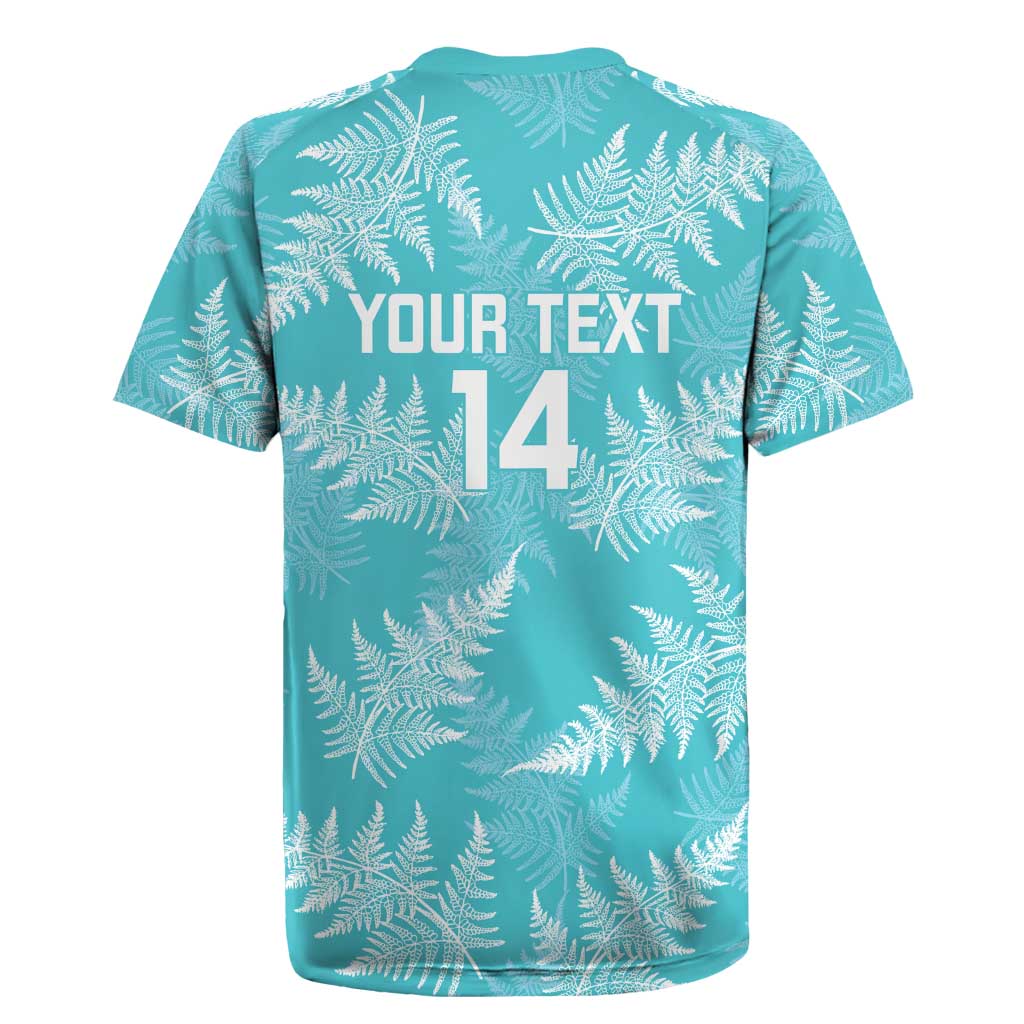 New Zealand Silver Fern Rugby Custom Rugby Jersey Go Aotearoa Champions Turquoise Version - Aussie Hoodie