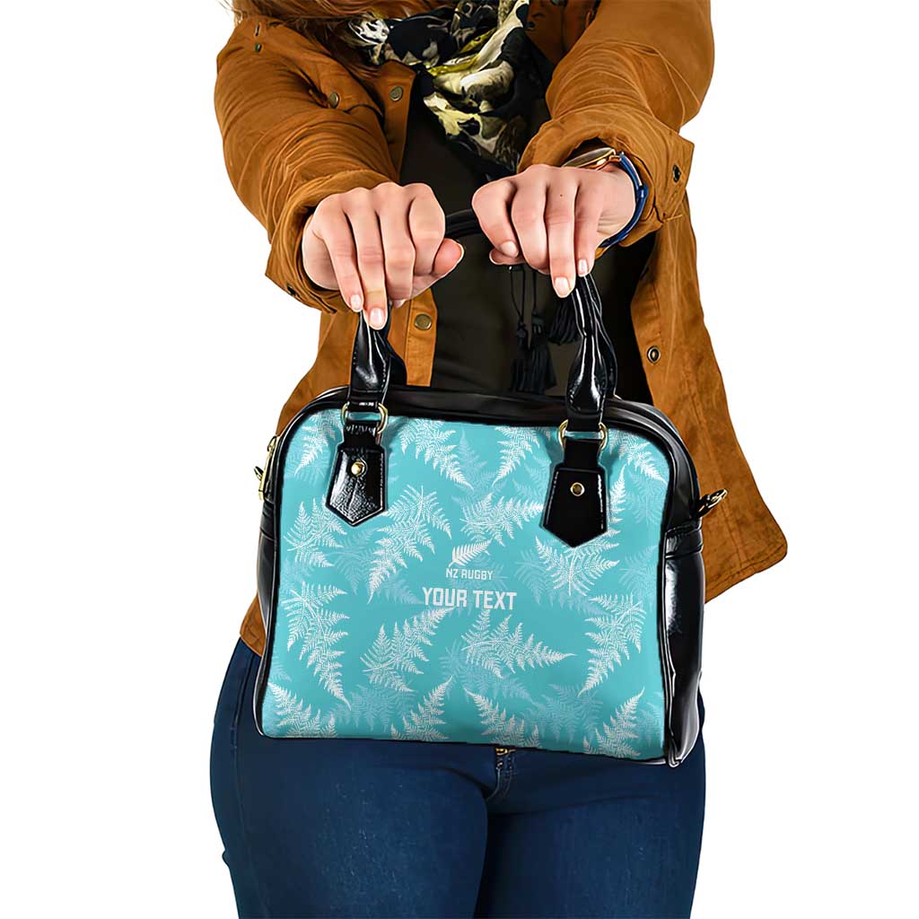 New Zealand Silver Fern Rugby Custom Shoulder Handbag Go Aotearoa Champions Turquoise Version - Aussie Hoodie