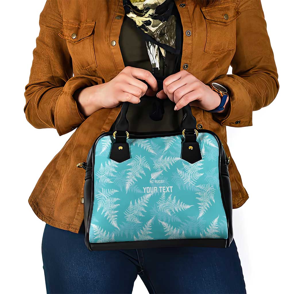 New Zealand Silver Fern Rugby Custom Shoulder Handbag Go Aotearoa Champions Turquoise Version - Aussie Hoodie