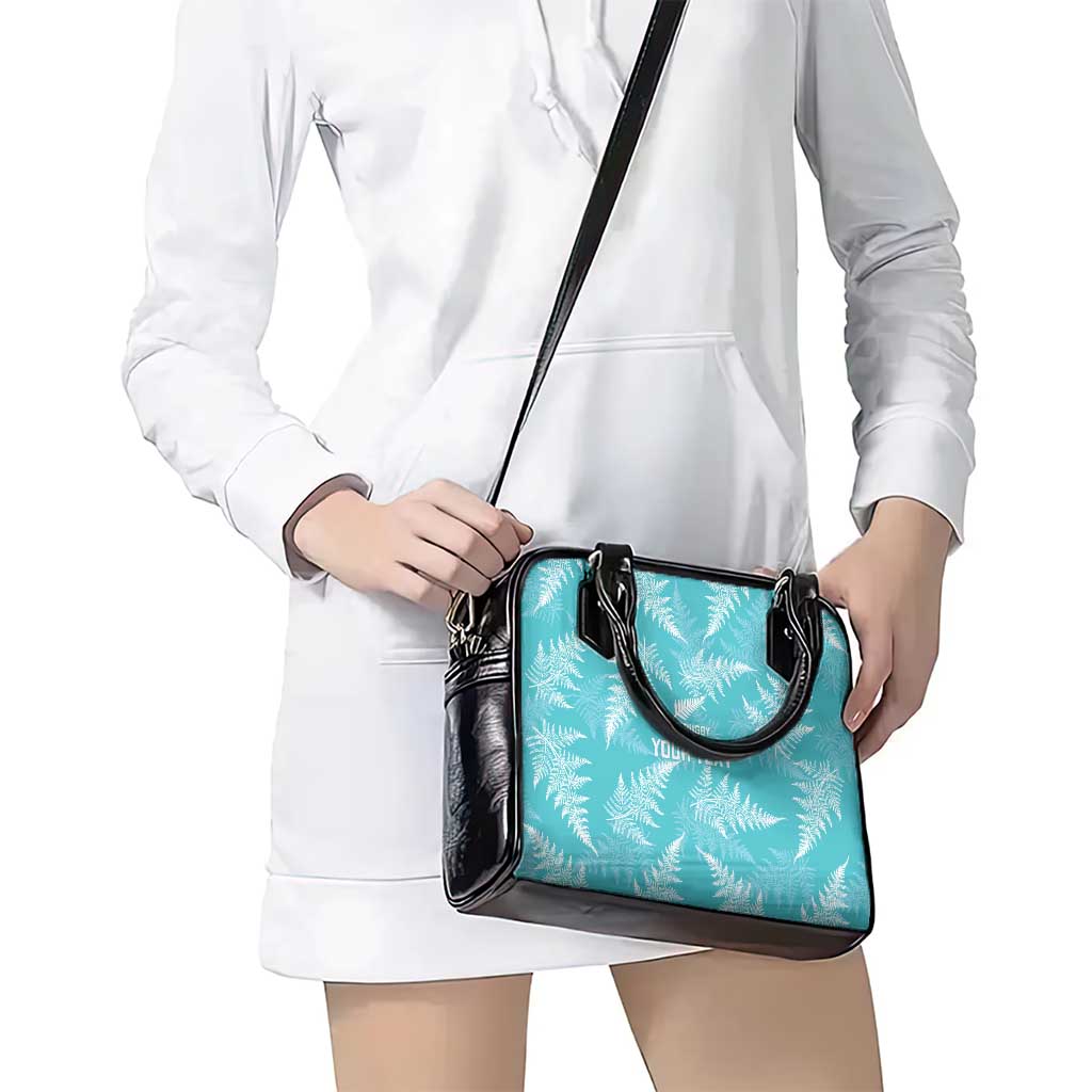 New Zealand Silver Fern Rugby Custom Shoulder Handbag Go Aotearoa Champions Turquoise Version - Aussie Hoodie