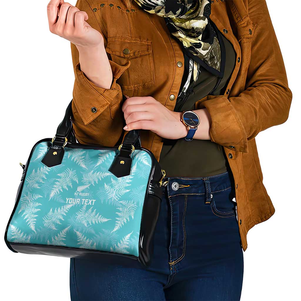New Zealand Silver Fern Rugby Custom Shoulder Handbag Go Aotearoa Champions Turquoise Version - Aussie Hoodie