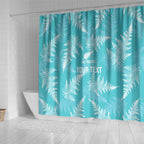 New Zealand Silver Fern Rugby Custom Shower Curtain Go Aotearoa Champions Turquoise Version - Aussie Hoodie