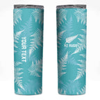 New Zealand Silver Fern Rugby Custom Skinny Tumbler Go Aotearoa Champions Turquoise Version - Aussie Hoodie