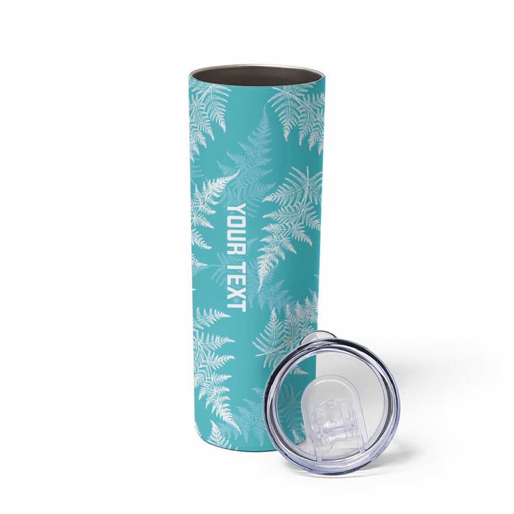 New Zealand Silver Fern Rugby Custom Skinny Tumbler Go Aotearoa Champions Turquoise Version - Aussie Hoodie