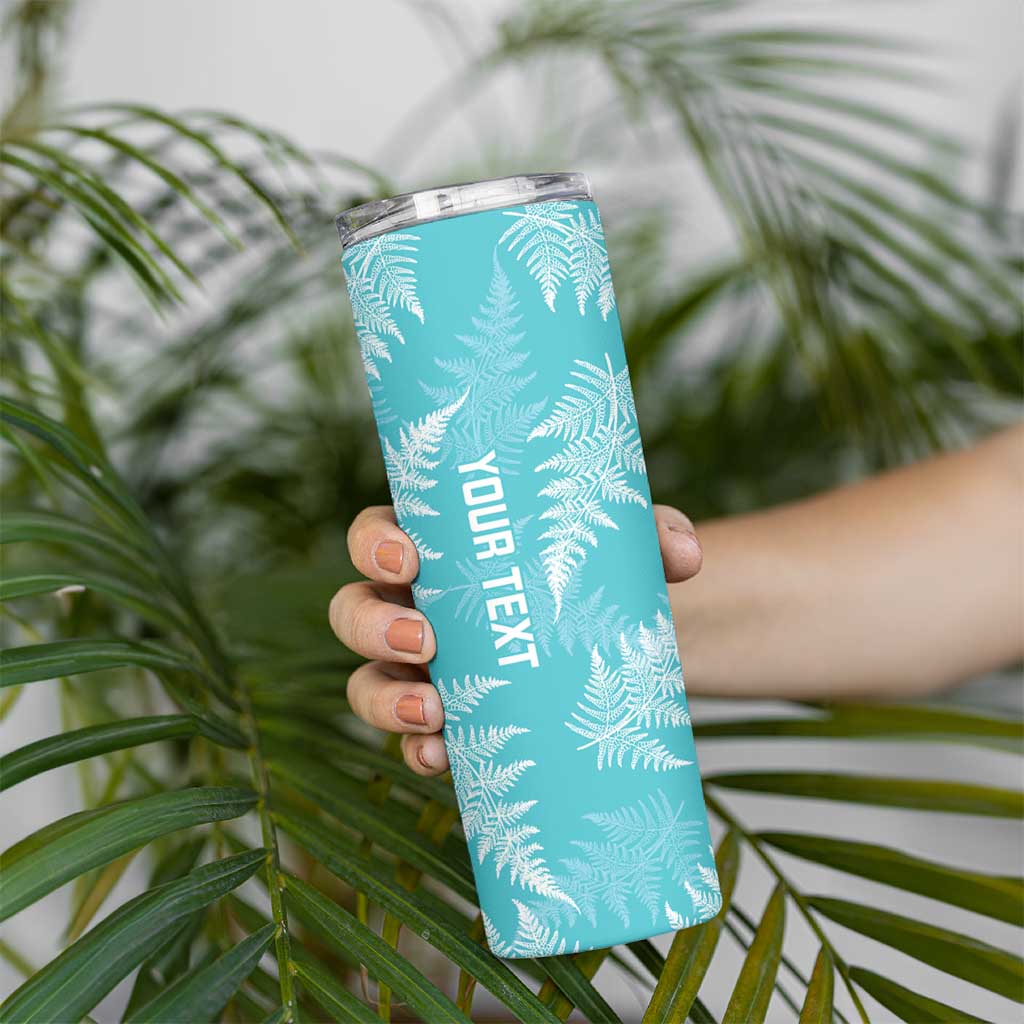New Zealand Silver Fern Rugby Custom Skinny Tumbler Go Aotearoa Champions Turquoise Version - Aussie Hoodie