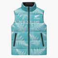 New Zealand Silver Fern Rugby Custom Sleeveless Puffer Jacket Go Aotearoa Champions Turquoise Version - Aussie Hoodie