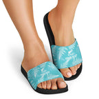 New Zealand Silver Fern Rugby Custom Slide Sandals Go Aotearoa Champions Turquoise Version - Aussie Hoodie