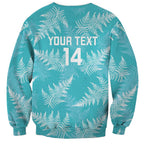 New Zealand Silver Fern Rugby Custom Sweatshirt Go Aotearoa Champions Turquoise Version - Aussie Hoodie
