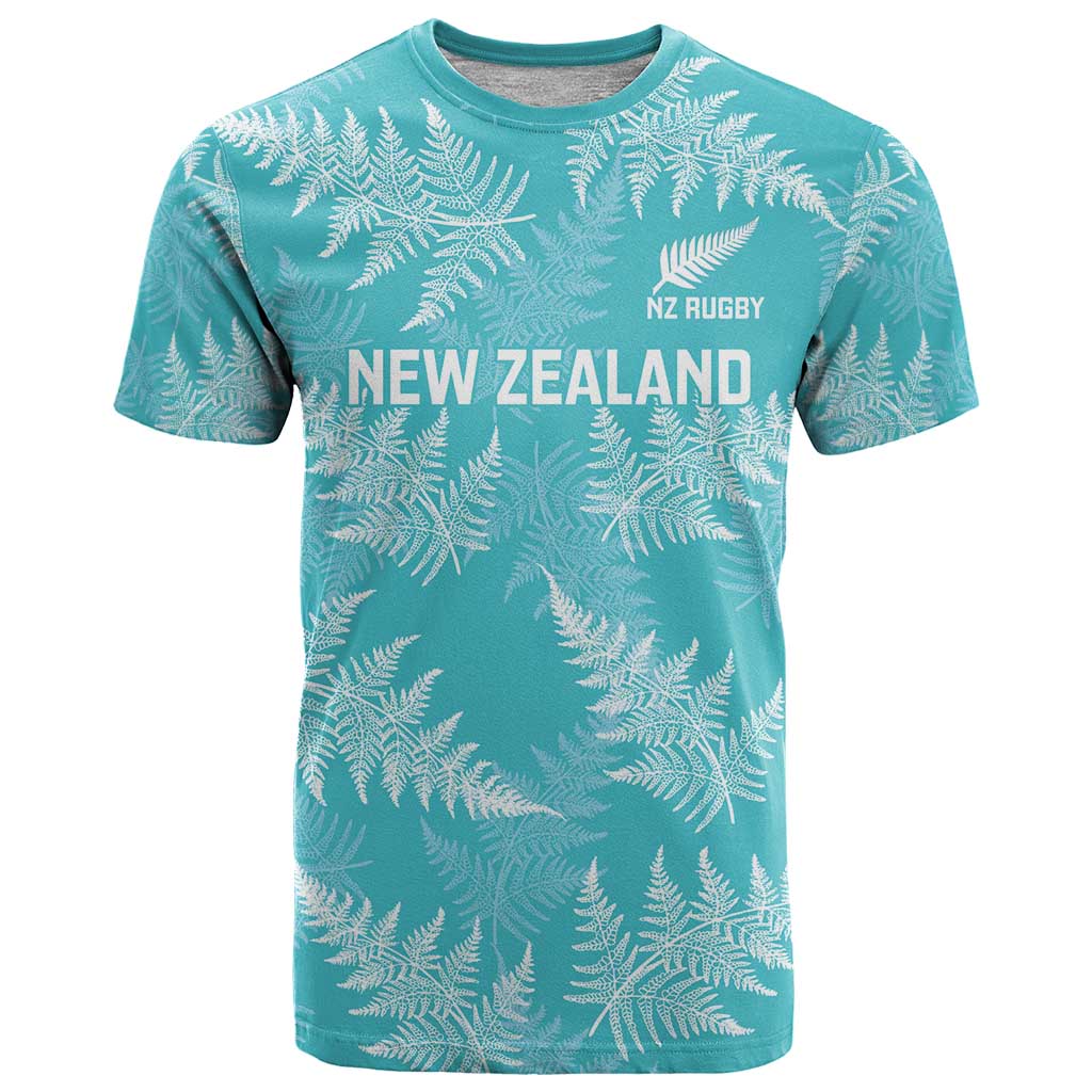 New Zealand Silver Fern Rugby Custom T Shirt Go Aotearoa Champions Turquoise Version - Aussie Hoodie