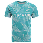 New Zealand Silver Fern Rugby Custom T Shirt Go Aotearoa Champions Turquoise Version - Aussie Hoodie