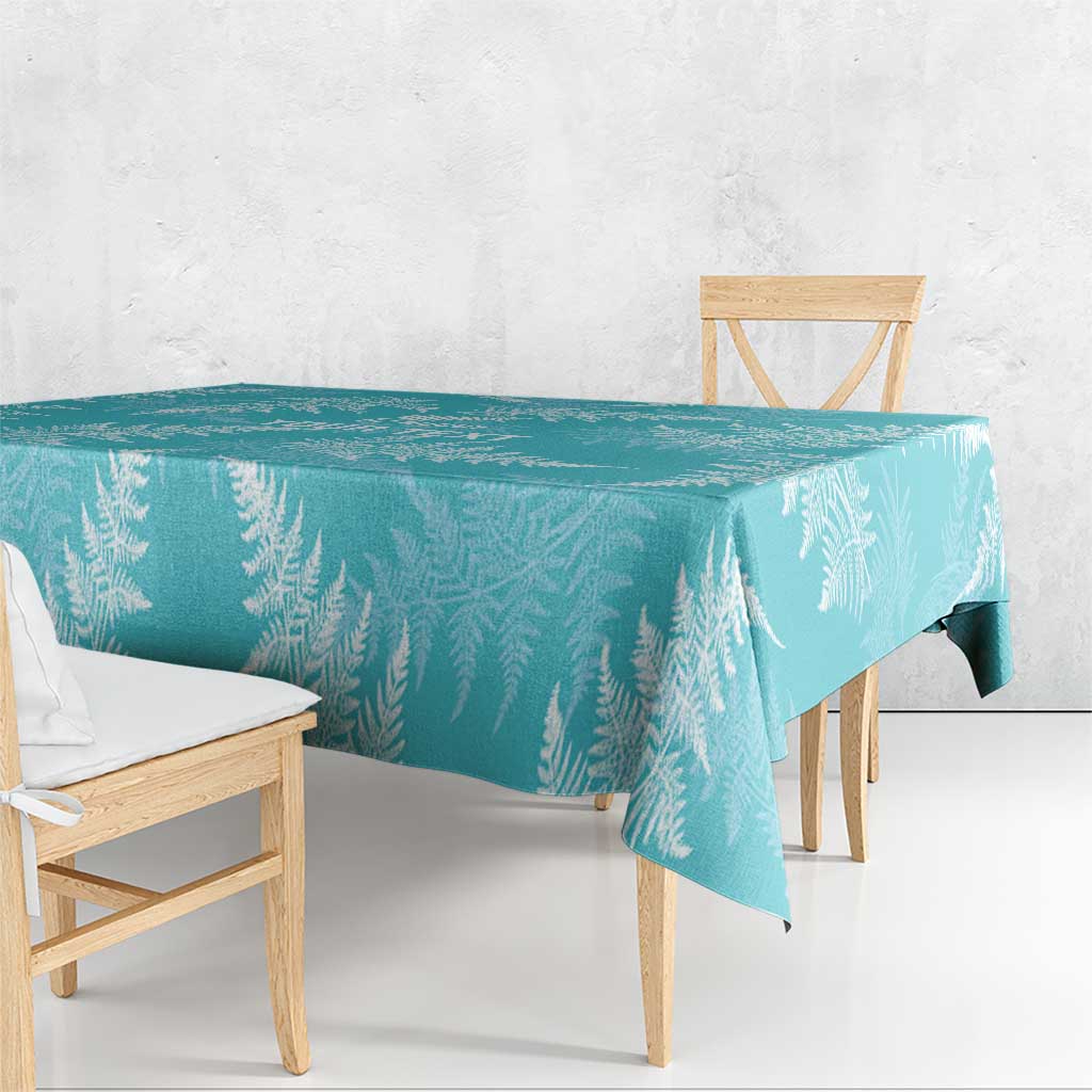 New Zealand Silver Fern Rugby Custom Tablecloth Go Aotearoa Champions Turquoise Version - Aussie Hoodie