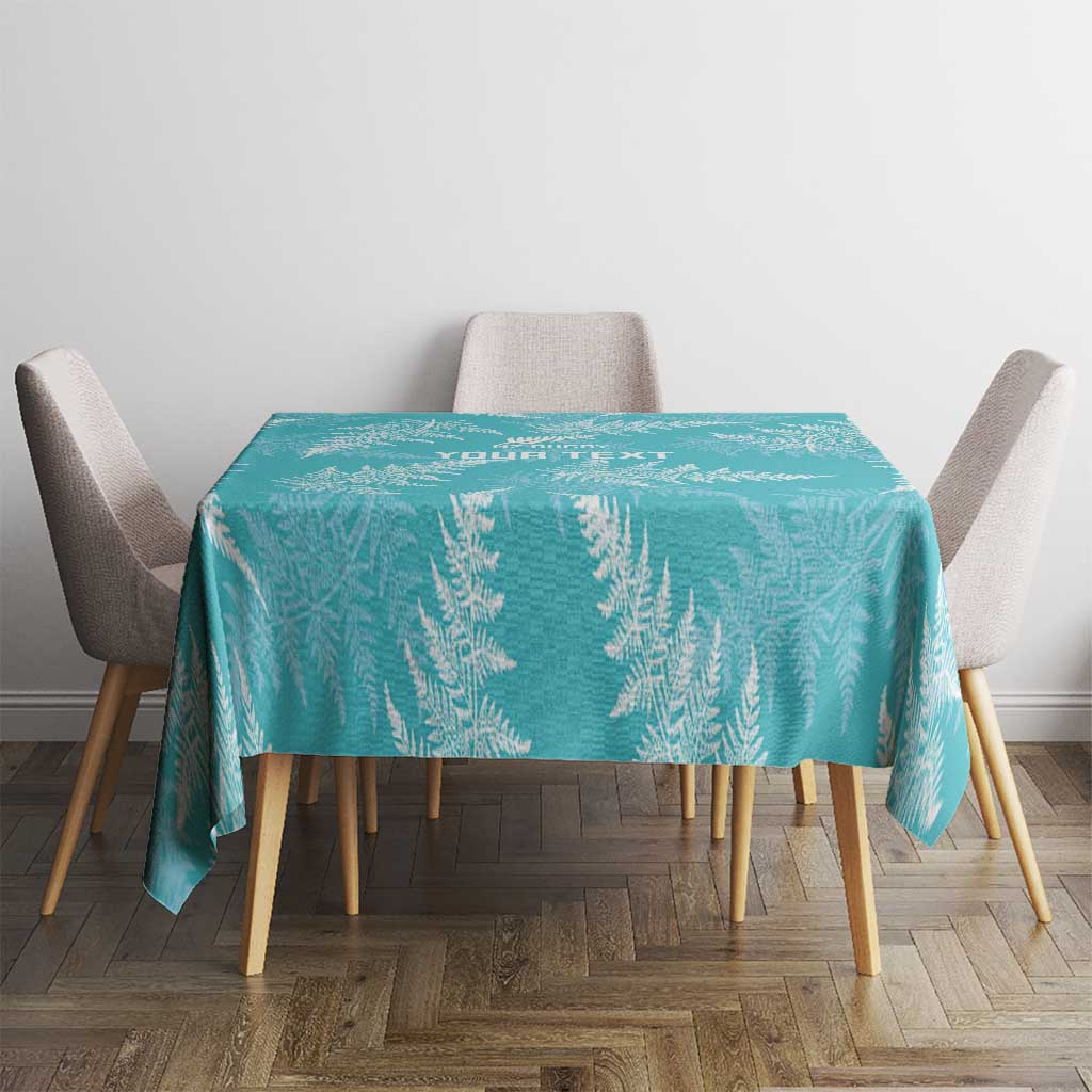 New Zealand Silver Fern Rugby Custom Tablecloth Go Aotearoa Champions Turquoise Version - Aussie Hoodie