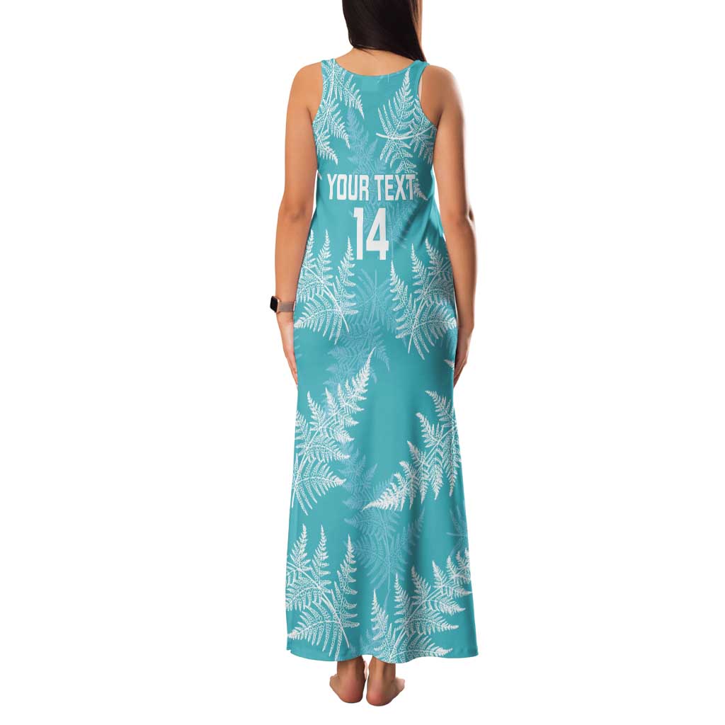 New Zealand Silver Fern Rugby Custom Tank Maxi Dress Go Aotearoa Champions Turquoise Version - Aussie Hoodie
