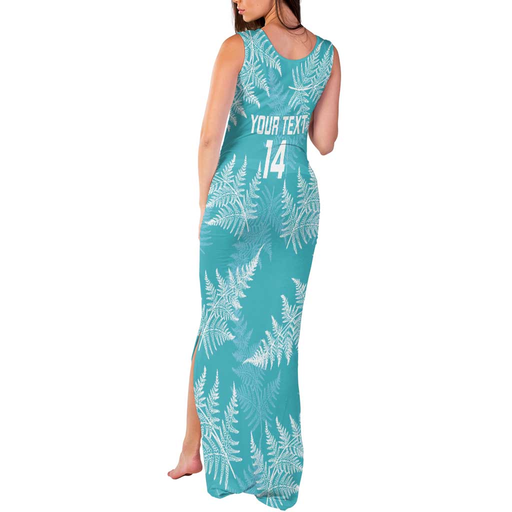 New Zealand Silver Fern Rugby Custom Tank Maxi Dress Go Aotearoa Champions Turquoise Version - Aussie Hoodie