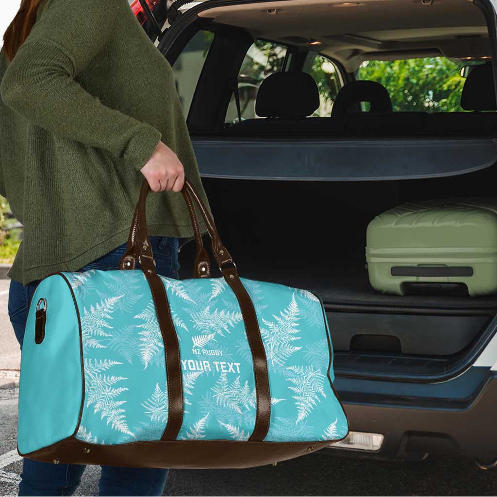 New Zealand Silver Fern Rugby Custom Travel Bag Go Aotearoa Champions Turquoise Version - Aussie Hoodie