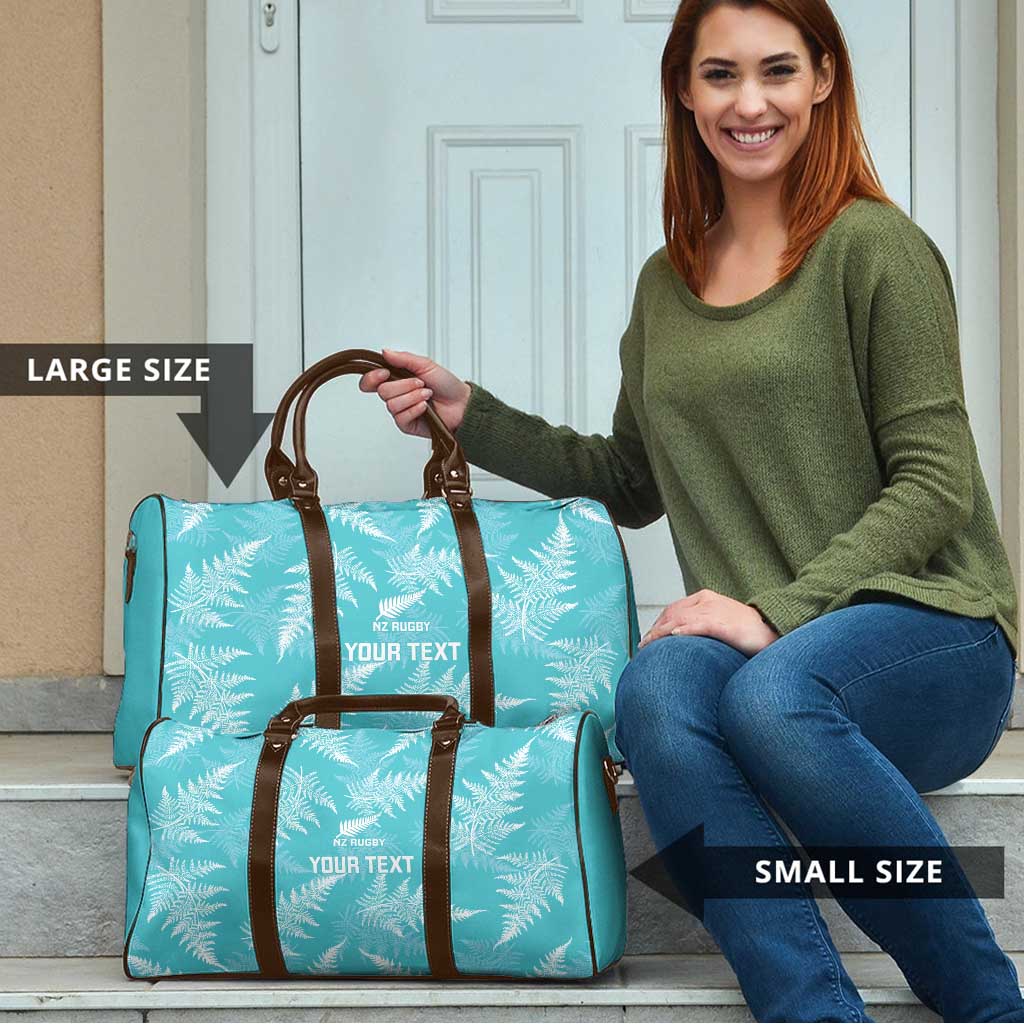 New Zealand Silver Fern Rugby Custom Travel Bag Go Aotearoa Champions Turquoise Version - Aussie Hoodie