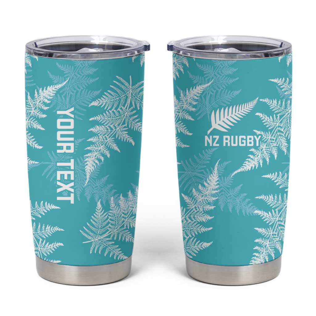 New Zealand Silver Fern Rugby Custom Tumbler Cup Go Aotearoa Champions Turquoise Version - Aussie Hoodie